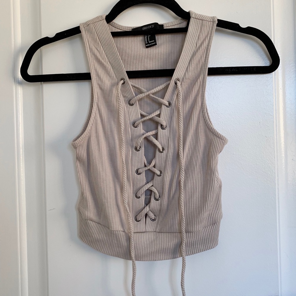 Lace Up Crop Top